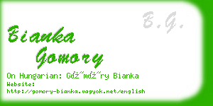bianka gomory business card