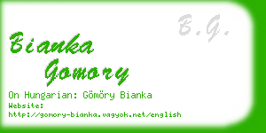 bianka gomory business card